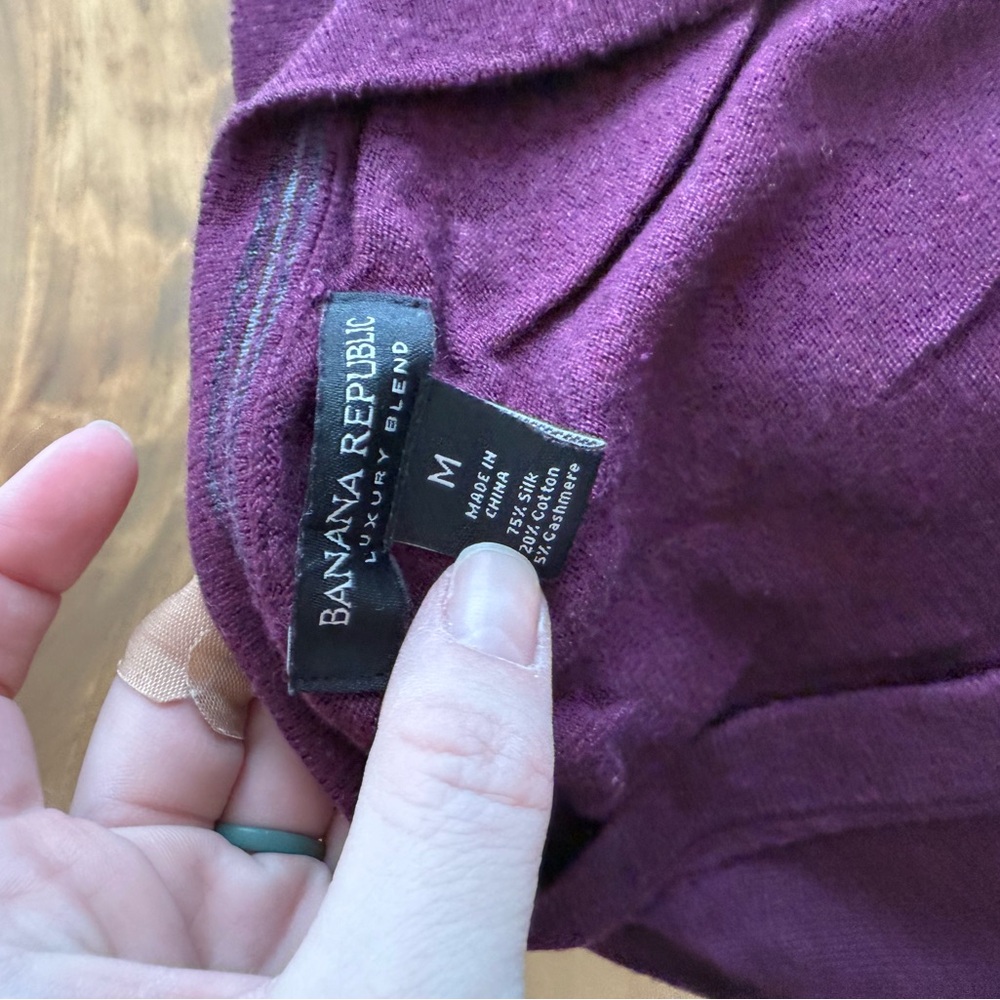 Banana Republic Rich Purple Knit Top
